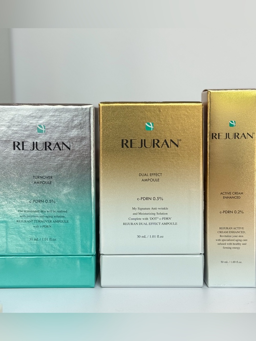Rejuran Skincare Bundle (3-Piece) – Dual Ampoule + Turnover Ampoule + Cream
